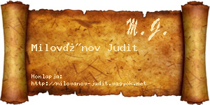 Milovánov Judit névjegykártya